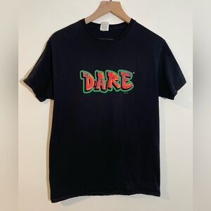 D.A.R.E. Black T-Shirt Size 100% Cotton Size Medium Unisex Throw Back Vintage
